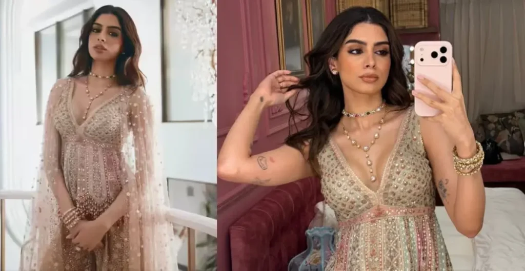 Khushi Kapoor ने शरारा-कुर्ता पहन बिखेरी अदाएं, बड़ी बहन से भी आगे निकली कपूर साहब की शहजादी की रईसी Khushi Kapoor