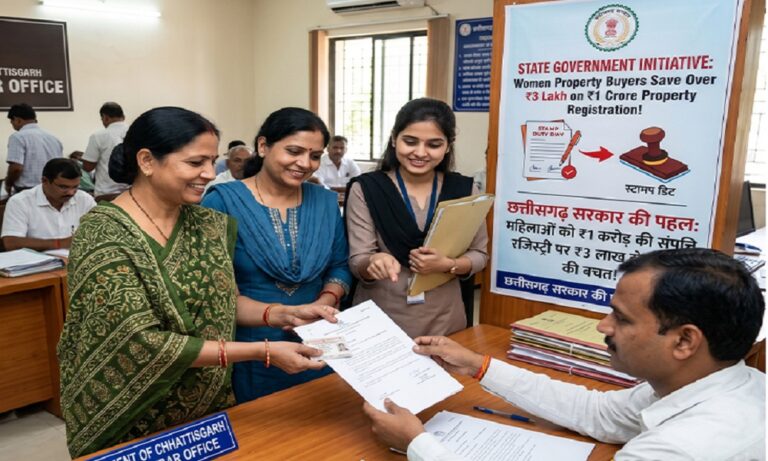 महिलाओं के नाम पर रजिस्ट्री कराने पर 50 प्रतिशत की छूट, अकेले रायपुर में 1 हजार से अधिक पंजीयन