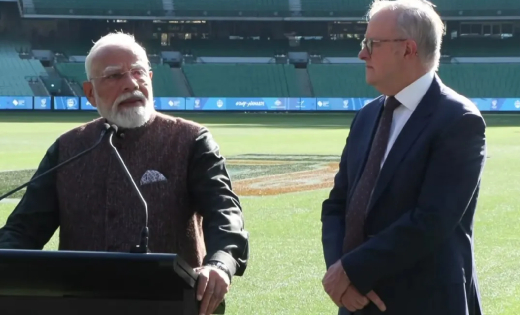 PM Modi Australia Visit: मेलबर्न क्रिकेट ग्राउंड पहुंचे पीएम मोदी, भारत-ऑस्ट्रेलिया खेल साझेदारी को बताया नई ऊंचाइयों की ओर बढ़ता कदम PM Modi Australia Visit: मेलबर्न क्रिकेट ग्राउंड पहुंचे पीएम मोदी, भारत-ऑस्ट्रेलिया खेल साझेदारी को बताया नई ऊंचाइयों की ओर बढ़ता कदम